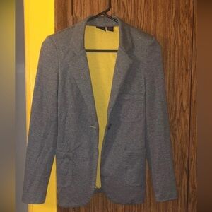 Material Girl Gray and Yellow Blazer